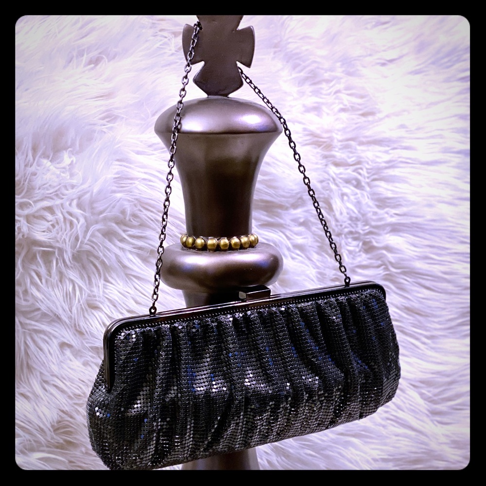 Steve Madden metal/mesh clutch evening bag
